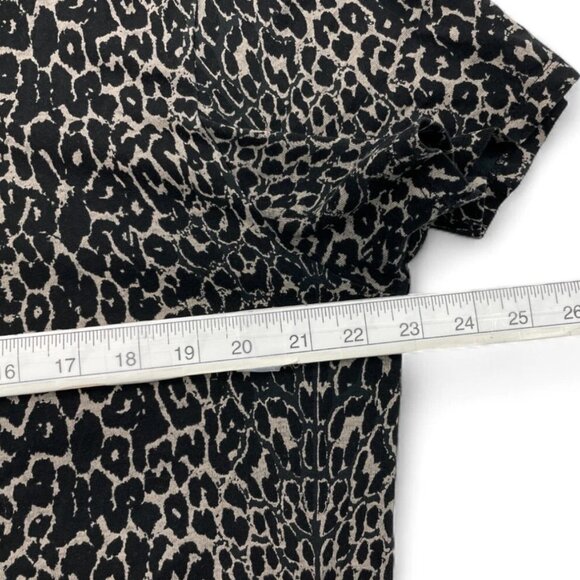 ALL SAINTS Oversized Shirt Leopard Print Feline Crew Short Sleeve Tee Men's S - Picture 6 of 7